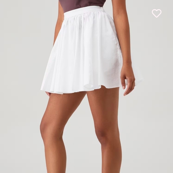 Free People Gaia Optic White Mini Skater Skirt Pleated Casual - Picture 3 of 13